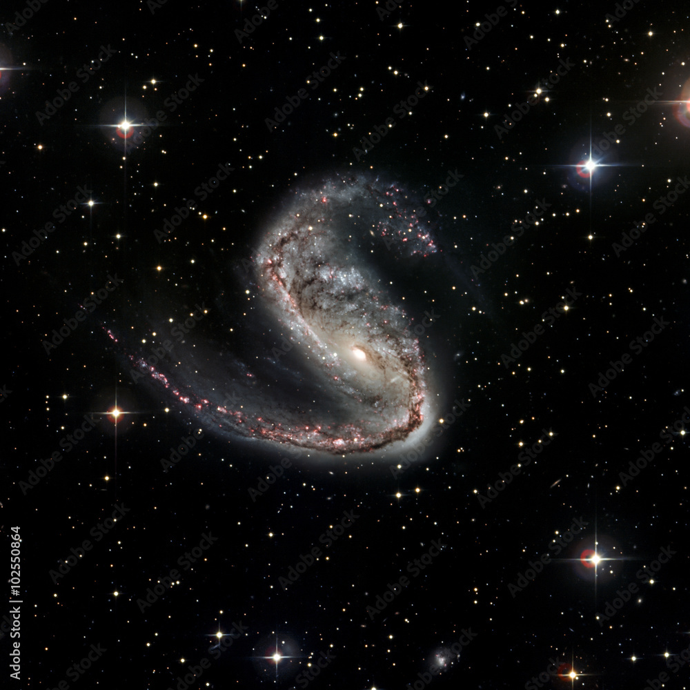 Wall mural view image of galaxy system isolated elements of this image furnished by nasa