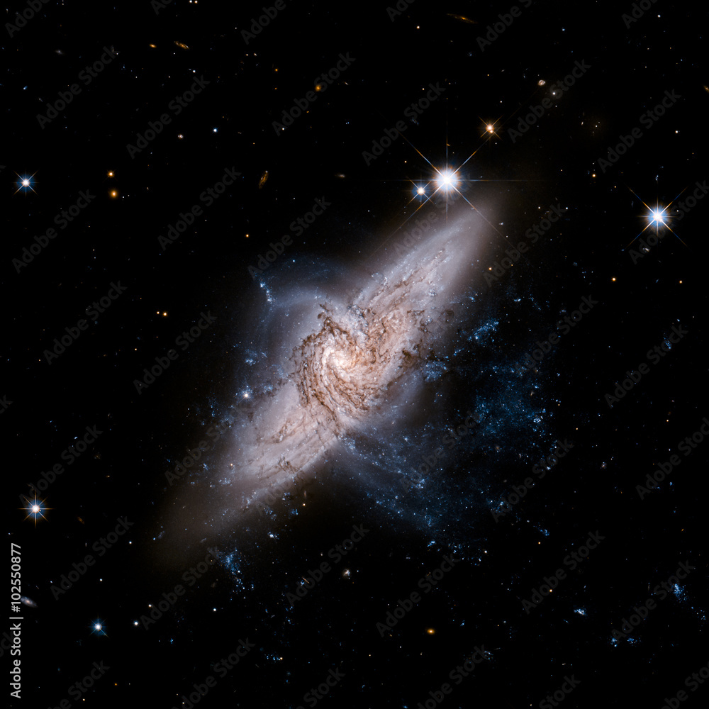 Wall mural view image of galaxy system isolated elements of this image furnished by nasa