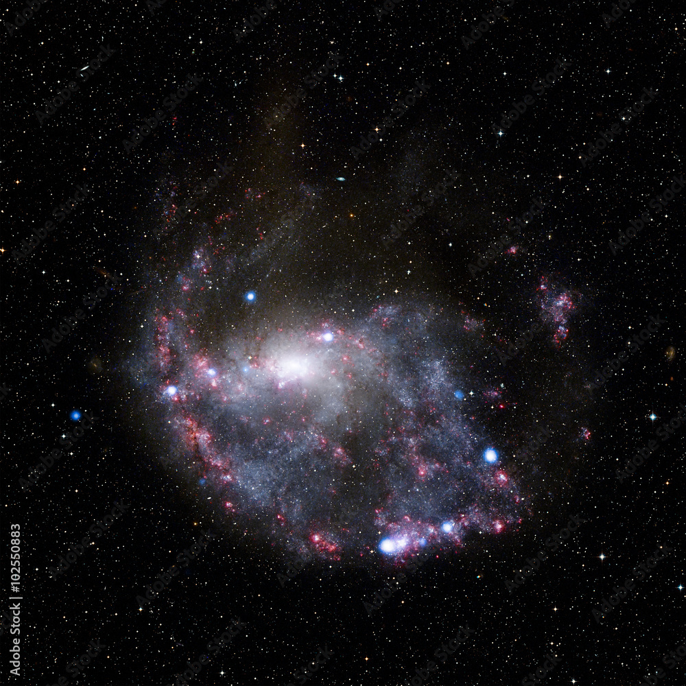 Wall mural view image of galaxy system isolated elements of this image furnished by nasa