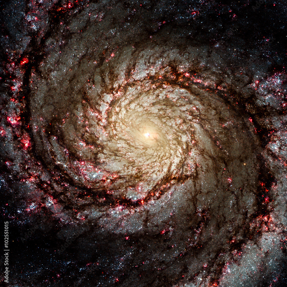 Wall mural view image of galaxy system isolated elements of this image furnished by nasa