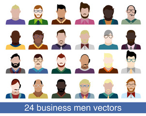 24 business men vectors