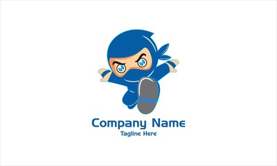 Blue Ninja Jump Character
