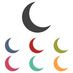 Obraz na płótnie Canvas Moon icons set