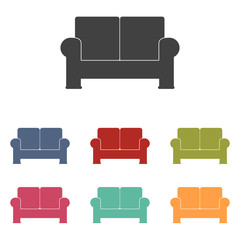 Sofa icons set