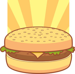 Cartoon Cheeseburger