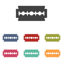 Vector razor blade icons set