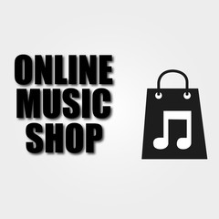 Top music online on a gray background