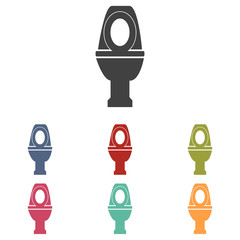 Toilet icons set