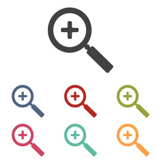 Simple zoom icons set