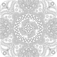 Aboriginal style of dot painting and power of mandala 16-1a - coloring book