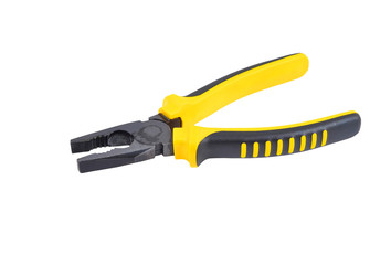 Pliers with yellow handle