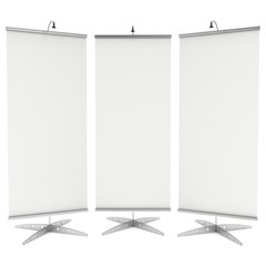 Blank Roll Up Expo Banner Stand.