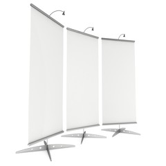 Blank Roll Up Expo Banner Stand.