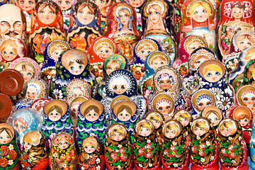 Nesting dolls at the Red Square, Moscow 