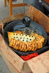 Shanghai, fried buns at the Xitang ancient town,