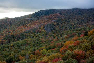 Lynn Cove Viaduct Area with Fall Colors