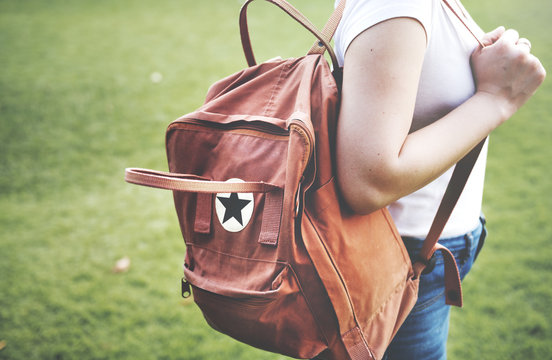 Woman Travel Bagpacker Weekend Relax Concept