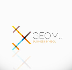 Logo, linear abstract geometric icon