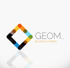 Logo, linear abstract geometric icon