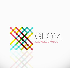 Logo, linear abstract geometric icon