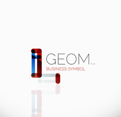 Logo, linear abstract geometric icon