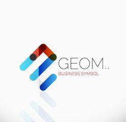 Logo, linear abstract geometric icon
