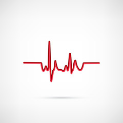Vector Pulse. Cardiogram Icon. Vector Illustration