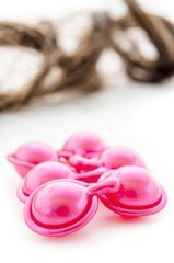 Hair serum and damaged hair.