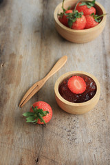 Strawberry jam fresh fruits