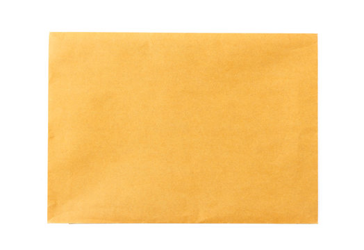 Brown Envelope Isolated On White