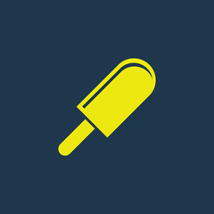 Yellow icon of Ice Candy on dark blue background. Eps.10