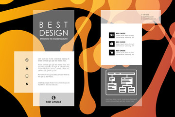 Set of brochure, poster design templates in DNA molecule style