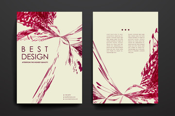 Set of brochure, poster design templates in abstract style