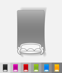 realistic design element. sofa