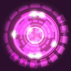 Abstract technology pink background with circles
