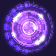 Abstract technology violet background with circles