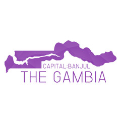 The Gambia map geometric texture background
