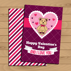 Seamless pattern with woman handbags and hearts. Vector illustration in cartoon style.