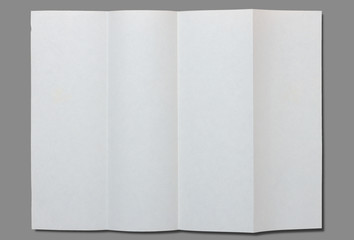 Empty white Crumpled paper on gray background