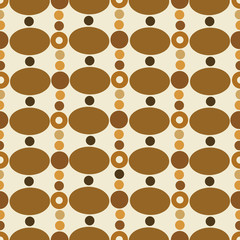 Retro random circles background. Seamless pattern.レトロランダム円形パターン