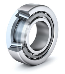 Tapered roller bearing with cross section