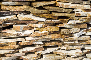 New colorful stone wall closeup