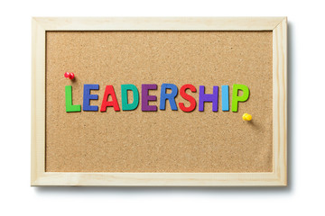 Colorful leadership word