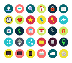 Flat web icons. Vector