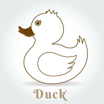 Female duck Flat logo