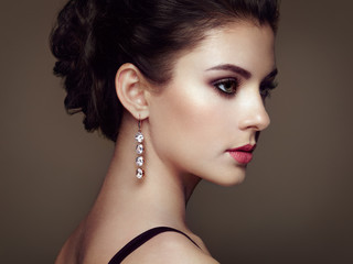 Diamond drop earrings