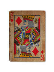 Very old playing card, King of diamonds
