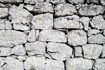 Old stone wall closeup
