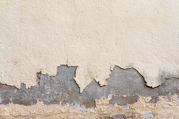 grunge old yellow paint cement wall