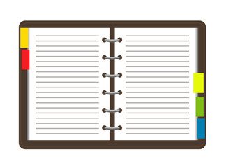 Flat personal organizer. Vector